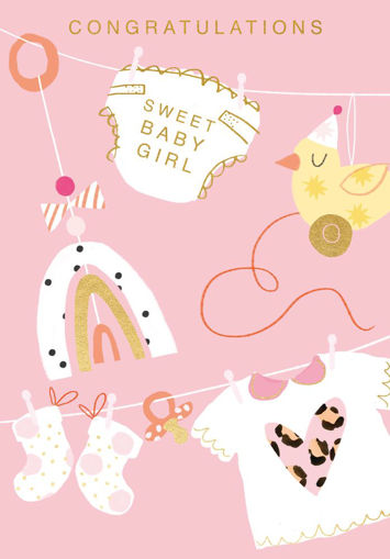 Picture of SWEET BABY GIRL CARD